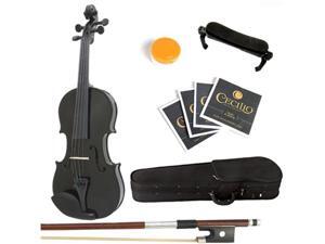 Mendini 1/2 MV-Black Solid Wood Metallic Black Violin + Hard Case, Shoulder Rest, Bow, Rosin & Strings Mendini 1/2 MV-Black Solid Wood Metallic Black Violin + Hard Case, Shoulder Rest, Bow, Rosin & Strings