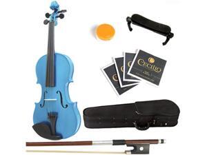Mendini 3/4 MV-Blue Solid Wood Metallic Blue Violin + Hard Case, Shoulder Rest, Bow, Rosin & Strings Mendini 3/4 MV-Blue Solid Wood Metallic Blue Violin + Hard Case, Shoulder Rest, Bow, Rosin & Strings
