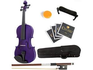 Mendini 1/2 MV-Purple Solid Wood Metallic Purple Violin + Hard Case, Shoulder Rest, Bow, Rosin & Strings Mendini 1/2 MV-Purple Solid Wood Metallic Purple Violin + Hard Case, Shoulder Rest, Bow, Rosin & Strings
