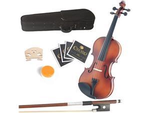 Mendini by Cecilio 16" MA350 Satin Finish Solid Wood Viola with Case, Bow, Rosin, 2 Bridges and Extra Strings Mendini by Cecilio 16" MA350 Satin Finish Solid Wood Viola with Case, Bow, Rosin, 2 Bridges and Extra Strings