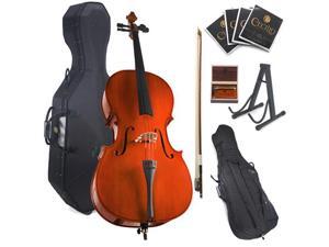 Cecilio 4/4 CCO-100+HC Student Cello with Hard and Soft Case, Bow, Rosin, Bridge, Strings and Cello Stand (Full Size) Cecilio 4/4 CCO-100+HC Student Cello with Hard and Soft Case, Bow, Rosin, Bridge, Strings and Cello Stand (Full Size)