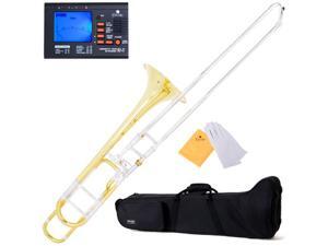 MTB-31 Yellow Brass Intermediate B Flat Slide Trombone w/ F Trigger + Tuner, Case, Mouthpiece & Accessories MTB-31 Yellow Brass Intermediate B Flat Slide Trombone w/ F Trigger + Tuner, Case, Mouthpiece & Accessories