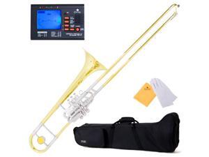 MTB-43 Intermediate “Super-Bone” Slide/ Valve B Flat Trombone w/ Monel Valves + Tuner, Case, Mouthpiece & Accessories MTB-43 Intermediate “Super-Bone” Slide/ Valve B Flat Trombone w/ Monel Valves + Tuner, Case, Mouthpiece & Accessories