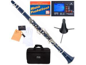 MCT-BL B Flat Blue ABS Clarinet w/ Case, Tuner, Stand, Mouthpiece, Box of 10 Reeds, Cork Grease, & a Pair of Gloves MCT-BL B Flat Blue ABS Clarinet w/ Case, Tuner, Stand, Mouthpiece, Box of 10 Reeds, Cork Grease, & a Pair of Gloves