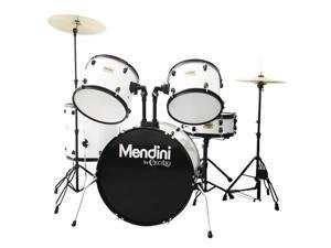 MDS80-WH Complete Full Size Senior 5-Piece 6-Ply Birch Wood White Drum Set with Cymbals, Drumsticks and Throne MDS80-WH Complete Full Size Senior 5-Piece 6-Ply Birch Wood White Drum Set with Cymbals, Drumsticks and Throne