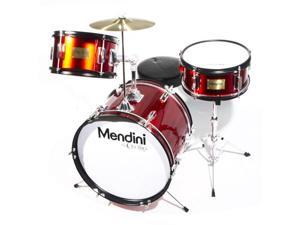 MJDS-3-BR 16-inch 3-Piece Bright Red Junior Drum Set with Cymbals, Drumsticks and Adjustable Throne MJDS-3-BR 16-inch 3-Piece Bright Red Junior Drum Set with Cymbals, Drumsticks and Adjustable Throne