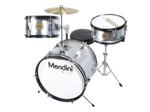 MJDS-3-SR 16-inch 3-Piece Silver Junior Drum Set with Cymbals, Drumsticks and Adjustable Throne MJDS-3-SR 16-inch 3-Piece Silver Junior Drum Set with Cymbals, Drumsticks and Adjustable Throne
