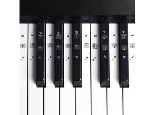 Piano Stickers, Music Keyboard Sticking Pitch Notes for 37/54/61/76/88 Keys, Removable Transparent Letters Labels Signs Full Set for Kids Learning Lessons, Beginner Practice, Leaves No Residue Piano Stickers, Music Keyboard Sticking Pitch Notes for 37/54/61/76/88 Keys, Removable Transparent Letters Labels Signs Full Set for Kids Learning Lessons, Beginner Practice, Leaves No Residue