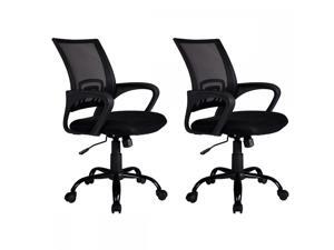 Black Ergonomic Mesh Computer Office Desk Midback Task Chair w/Metal Base H99 set of 2 Black Ergonomic Mesh Computer Office Desk Midback Task Chair w/Metal Base H99 set of 2