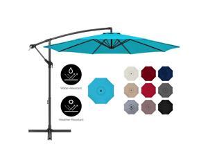 Best Choice Products 10ft Offset Hanging Outdoor Market Patio Umbrella w/ Easy Tilt Adjustment - Sky Blue Best Choice Products 10ft Offset Hanging Outdoor Market Patio Umbrella w/ Easy Tilt Adjustment - Sky Blue