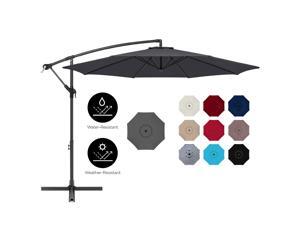 Best Choice Products 10ft Offset Hanging Outdoor Market Patio Umbrella w/ Easy Tilt Adjustment - Gray Best Choice Products 10ft Offset Hanging Outdoor Market Patio Umbrella w/ Easy Tilt Adjustment - Gray