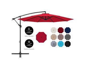 Best Choice Products 10ft Offset Hanging Outdoor Market Patio Umbrella w/ Easy Tilt Adjustment - Red Best Choice Products 10ft Offset Hanging Outdoor Market Patio Umbrella w/ Easy Tilt Adjustment - Red