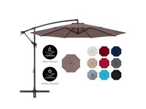 Best Choice Products 10ft Offset Hanging Outdoor Market Patio Umbrella w/ Easy Tilt Adjustment - Deep Taupe Best Choice Products 10ft Offset Hanging Outdoor Market Patio Umbrella w/ Easy Tilt Adjustment - Deep Taupe