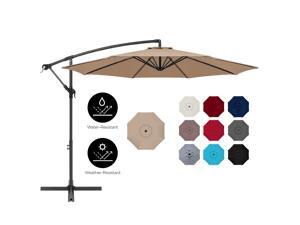 Best Choice Products 10ft Offset Hanging Outdoor Market Patio Umbrella w/ Easy Tilt Adjustment - Tan Best Choice Products 10ft Offset Hanging Outdoor Market Patio Umbrella w/ Easy Tilt Adjustment - Tan