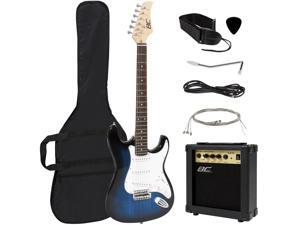 Best Choice Products 41in Full Size Beginner Electric Guitar Bundle Kit w/ Case, Strap, 10W Amp, Tremolo Bar Best Choice Products 41in Full Size Beginner Electric Guitar Bundle Kit w/ Case, Strap, 10W Amp, Tremolo Bar