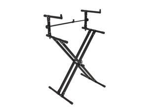 X Style Dual Keyboard Stand Electronic Piano Double 2-Tier Adjustable X Style Dual Keyboard Stand Electronic Piano Double 2-Tier Adjustable