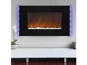 Best Choice Products 1500W Heat Adjustable 36" Wall Mount Electric Fireplace Heater Multi Color LED Backlight Best Choice Products 1500W Heat Adjustable 36" Wall Mount Electric Fireplace Heater Multi Color LED Backlight