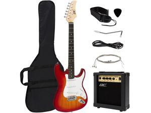 Best Choice Products 39in Full Size Beginner Electric Guitar Starter Kit w/ Case, Strap, 10W Amp, Tremolo Bar - Sunburst Best Choice Products 39in Full Size Beginner Electric Guitar Starter Kit w/ Case, Strap, 10W Amp, Tremolo Bar - Sunburst