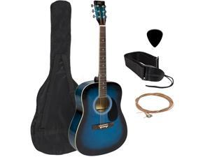 Best Choice Products 41in Full Size All-Wood Acoustic Guitar Starter Kit w/ Case, Pick, Strap, Extra Strings - Blue Best Choice Products 41in Full Size All-Wood Acoustic Guitar Starter Kit w/ Case, Pick, Strap, Extra Strings - Blue