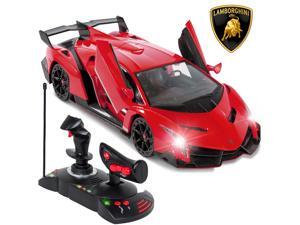 Best Choice Products 1/14 Scale Remote Control Car Lamborghini Veneno Toy w/ Gravity Sensor, Engine Sounds, Lights - Red Best Choice Products 1/14 Scale Remote Control Car Lamborghini Veneno Toy w/ Gravity Sensor, Engine Sounds, Lights - Red