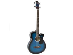 Best Choice Products 22-Fret Full Size Acoustic Electric Bass Guitar w/ 4-Band Equalizer, Adjustable Truss Rod - Blue Best Choice Products 22-Fret Full Size Acoustic Electric Bass Guitar w/ 4-Band Equalizer, Adjustable Truss Rod - Blue