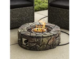 Best Choice Products Home Outdoor Patio Natural Stone Gas Fire Pit for Backyard, Garden - Multicolor Best Choice Products Home Outdoor Patio Natural Stone Gas Fire Pit for Backyard, Garden - Multicolor