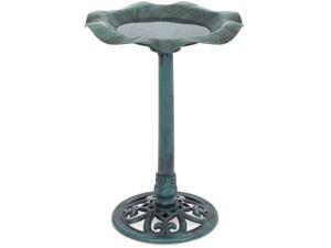 Best Choice Products Lily Leaf Pedestal Bird Bath Decoration for Patio, Garden, Backyard w/ Floral Accents - Green Best Choice Products Lily Leaf Pedestal Bird Bath Decoration for Patio, Garden, Backyard w/ Floral Accents - Green