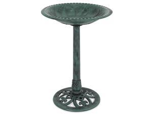 Best Choice Products Outdoor Rustic Pedestal Bird Bath Accent for Garden, Yard w/ Fleur-de-Lis Accents - Green Best Choice Products Outdoor Rustic Pedestal Bird Bath Accent for Garden, Yard w/ Fleur-de-Lis Accents - Green