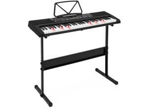 Best Choice Products 61-Key Teaching Electronic Keyboard w/ Light-Up Keys, Adjustable H-Stand - Black Best Choice Products 61-Key Teaching Electronic Keyboard w/ Light-Up Keys, Adjustable H-Stand - Black