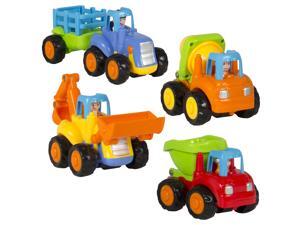 Best Choice Products Set of 4 Push and Go Friction Powered Car Toys, Tractor, Bulldozer, Cement Mixer, and Dump Truck Best Choice Products Set of 4 Push and Go Friction Powered Car Toys, Tractor, Bulldozer, Cement Mixer, and Dump Truck