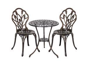 Best Choice Products 3-Piece Cast Aluminum Patio Bistro Furniture Set w/ Antique Copper Finish Best Choice Products 3-Piece Cast Aluminum Patio Bistro Furniture Set w/ Antique Copper Finish