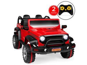 Best Choice Products 12V 2.2MPH Kids 2-Seater Ride On Truck w/ Parent Control, Headlights, MP3 Players - Red Best Choice Products 12V 2.2MPH Kids 2-Seater Ride On Truck w/ Parent Control, Headlights, MP3 Players - Red