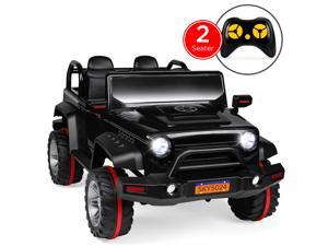 Best Choice Products 12V 2.2MPH Kids 2-Seater Ride On Truck w/ Parent Control, Headlights, MP3 Player - Black Best Choice Products 12V 2.2MPH Kids 2-Seater Ride On Truck w/ Parent Control, Headlights, MP3 Player - Black