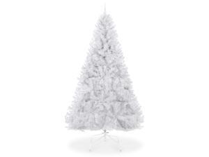 Best Choice Products 6ft Premium Hinged Artificial Christmas Pine Tree w/ Solid Metal Stand, 1,000 Tips - White Best Choice Products 6ft Premium Hinged Artificial Christmas Pine Tree w/ Solid Metal Stand, 1,000 Tips - White