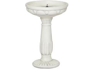 Best Choice Products Pedestal Solar Bird Bath Fountain w/ LED Lights and Integrated Solar Panel - White Best Choice Products Pedestal Solar Bird Bath Fountain w/ LED Lights and Integrated Solar Panel - White