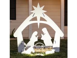 Best Choice Products 4ft Christmas Holy Family Nativity Scene, Outdoor Yard Decoration w/ Water Resistant PVC Best Choice Products 4ft Christmas Holy Family Nativity Scene, Outdoor Yard Decoration w/ Water Resistant PVC