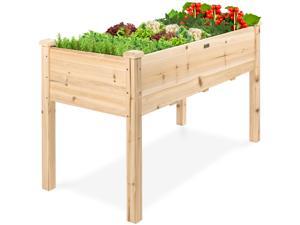 Best Choice Products 48x24x30in Elevated Wood Planter Garden Bed Box Stand for Backyard, Patio - Natural Best Choice Products 48x24x30in Elevated Wood Planter Garden Bed Box Stand for Backyard, Patio - Natural