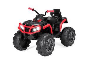 Best Choice Products 12V Kids 4-Wheeler ATV Quad Ride On Car Toy w/ 3.7mph Max, LED Headlights, AUX Jack, Radio - Red Best Choice Products 12V Kids 4-Wheeler ATV Quad Ride On Car Toy w/ 3.7mph Max, LED Headlights, AUX Jack, Radio - Red