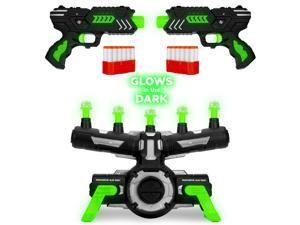 Best Choice Products Glow-in-the-Dark Foam Dart Blasters & Floating Target Set w/ 24 Darts, 2 Blasters & Dart Clips Best Choice Products Glow-in-the-Dark Foam Dart Blasters & Floating Target Set w/ 24 Darts, 2 Blasters & Dart Clips