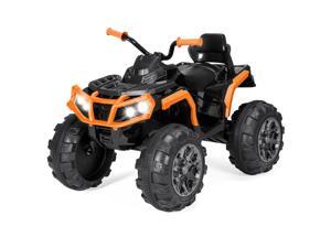 Best Choice Products 12V Kids 4-Wheeler ATV Quad Ride On Car Toy w/ 3.7mph Max, LED Headlights, AUX Jack, Radio - Orange Best Choice Products 12V Kids 4-Wheeler ATV Quad Ride On Car Toy w/ 3.7mph Max, LED Headlights, AUX Jack, Radio - Orange