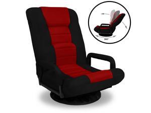 Best Choice Products 360-Degree Swivel Gaming Floor Chair w/ Armrest Handles, Foldable Adjustable Backrest - Red/Black Best Choice Products 360-Degree Swivel Gaming Floor Chair w/ Armrest Handles, Foldable Adjustable Backrest - Red/Black