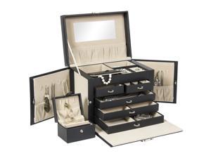Best Choice Products Leather Jewelry Box Organizer Storage With Mini Travel Case Best Choice Products Leather Jewelry Box Organizer Storage With Mini Travel Case