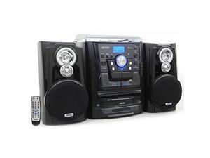 JENSEN JENJMC1250B Jensen JMC-1250 Bluetooth 3-Speed Stereo Turntable and 3 CD Changer with Dual Cassette Deck JENSEN JENJMC1250B Jensen JMC-1250 Bluetooth 3-Speed Stereo Turntable and 3 CD Changer with Dual Cassette Deck