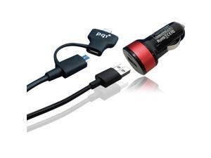 PQI i-Charger Du-Plug for Car - Car Charger with Lightning and micro USB connectors (Red) 6PCM-008R0004A PQI i-Charger Du-Plug for Car - Car Charger with Lightning and micro USB connectors (Red) 6PCM-008R0004A