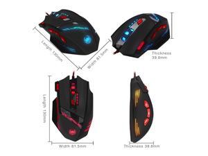 High Precision Adjusting DPI Optical Gaming Mouse -1000/1600/2400/3200/5500/8000 DPI, 8 Buttons,USB Wired Game Mouse Mice for Pro Gamer High Precision Adjusting DPI Optical Gaming Mouse -1000/1600/2400/3200/5500/8000 DPI, 8 Buttons,USB Wired Game Mouse Mice for Pro Gamer