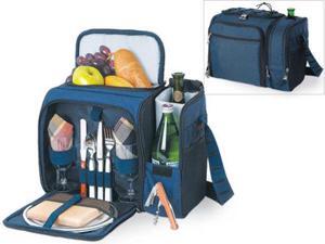 Picnic Time Malibu Insulated Cooler Picnic Tote, Service for 2 in Navy Blue Picnic Time Malibu Insulated Cooler Picnic Tote, Service for 2 in Navy Blue
