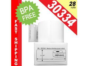 DYMO-Compatible 30334 Medium Multipurpose Labels (2-1/4" x 1-1/4") -- BPA Free! (28 Rolls; 1,000 Labels per Roll) DYMO-Compatible 30334 Medium Multipurpose Labels (2-1/4" x 1-1/4") -- BPA Free! (28 Rolls; 1,000 Labels per Roll)