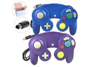 2 Packs Classic Wired Gamepad Controllers for Wii Game Cube Gamecube Console (Blue and Red) 2 Packs Classic Wired Gamepad Controllers for Wii Game Cube Gamecube Console (Blue and Red)