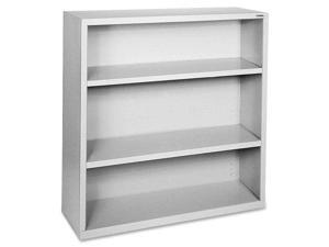 Steel Bookcase 3-Shelf 34-1/2"x13"x42" Light Gray Steel Bookcase 3-Shelf 34-1/2"x13"x42" Light Gray