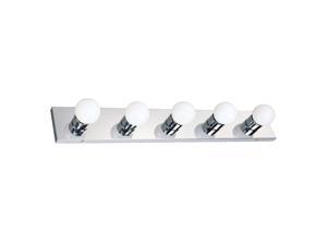 Design House 509653 The Village 5-Light Vanity, Polished Chrome Finish Design House 509653 The Village 5-Light Vanity, Polished Chrome Finish